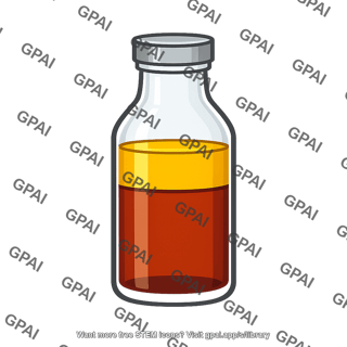 Vial with separated liquids