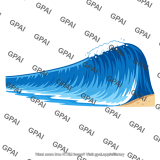 Curling ocean wave