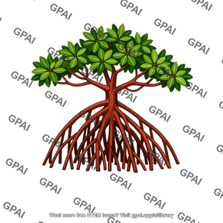 Red mangrove tree