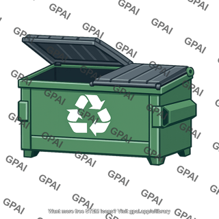 Recycling center bin