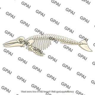 Whale carcass stripped