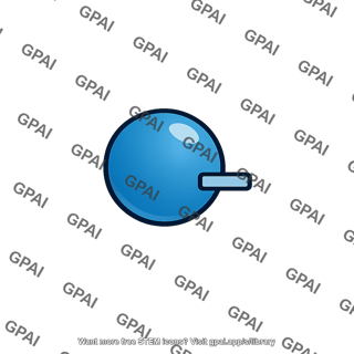 Blue sphere with protrusion