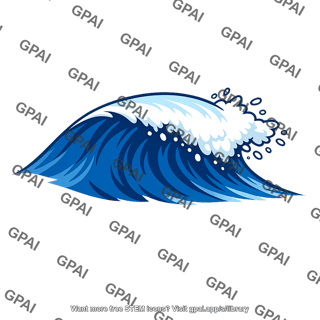 Wave crest breaking