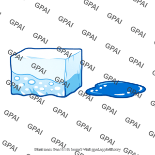 Melting ice cube