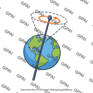 Earth axis precessing