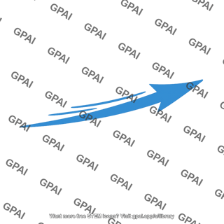 Curved blue arrow