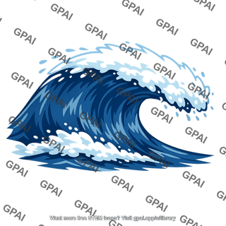 Curling ocean wave