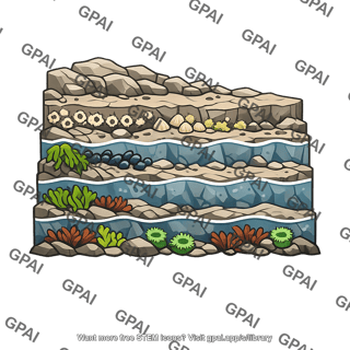 Rocky shore zonation diagram
