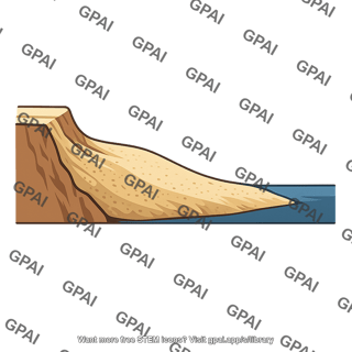 Coastal cliff and beach
