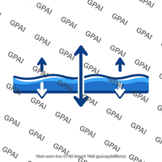 Tide water level icon with arrows