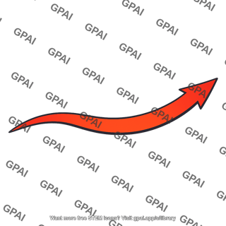 Curved red arrow
