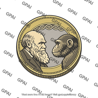 Darwin evolution coin