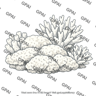Coral reef bleached