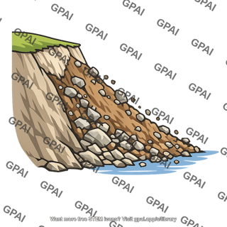 Coastal landslide