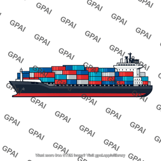 Container ship loaded