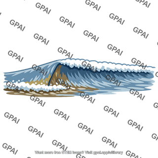 Breaking ocean wave