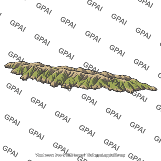Elongated mountainous island