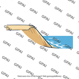 Island beach steepened