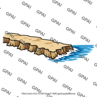 Coastline eroded