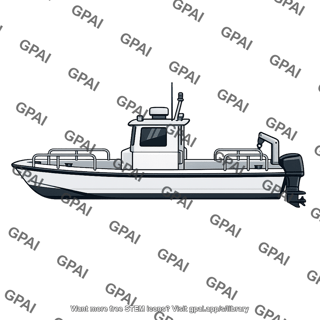 Working marine boat