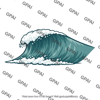 Curling ocean wave