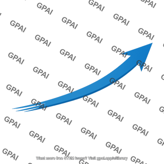 Curved blue arrow