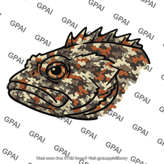 Rockfish head camouflaged