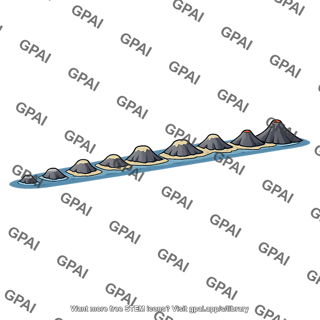 Volcanic island chain