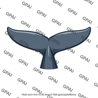 Whale tail fluke