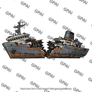 Wrecked ship