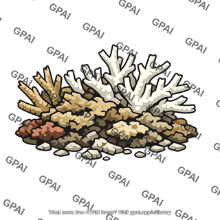 Coral reef damaged