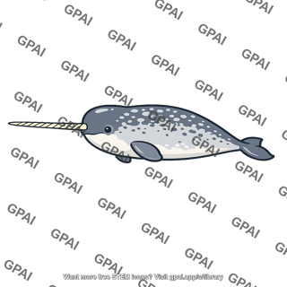 Narwhal with tusk