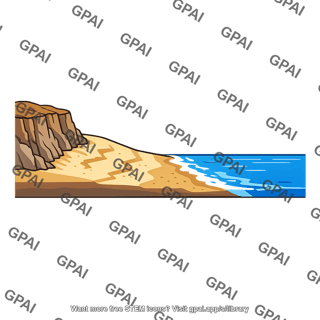 Beach profile cliffed shoreline
