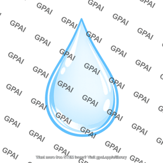 Pure water droplet