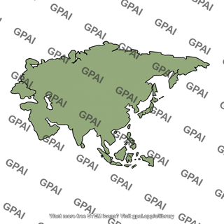 Asia continent silhouette