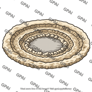 Multi ring impact crater
