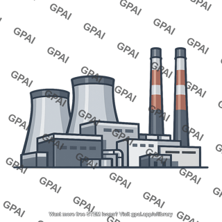 Power plant with cooling towers