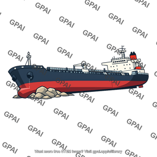 Oil tanker grounded