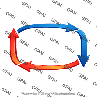 Red blue arrow loop
