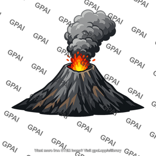 Erupting volcano