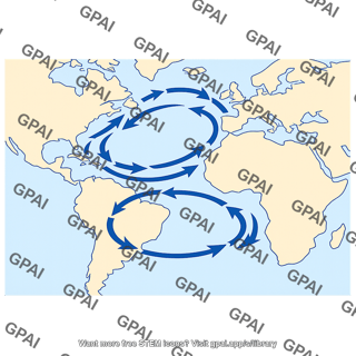 Atlantic ocean surface current map