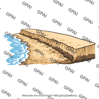 Beach eroded