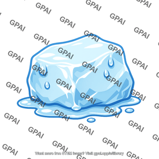 Ice chunk melting
