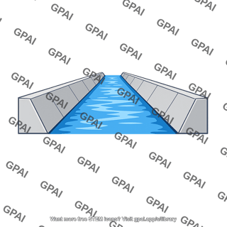 Concrete lined river