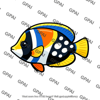 Tropical fish brightly colored