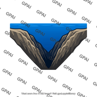 Ocean trench cross section