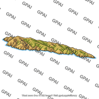 Long narrow island