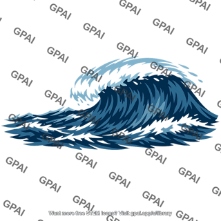 Crashing ocean wave