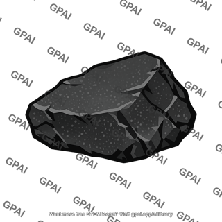 Black basaltic lava fragment