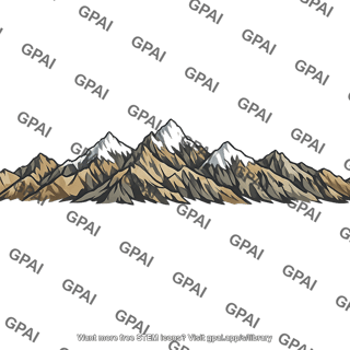 Snow capped mountain range